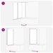 Douche Omhulsel Zwart 120 x 68 x 130 cm ESG-glas en aluminium