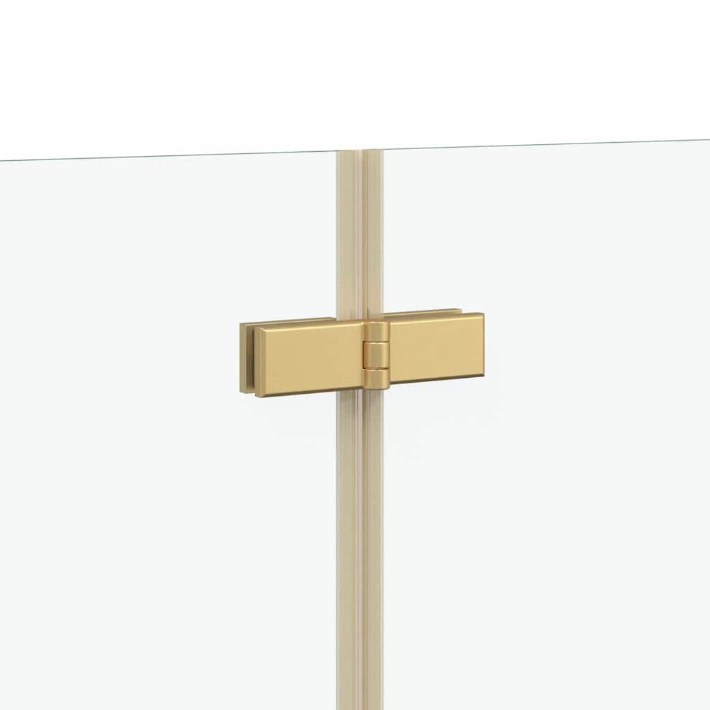 Douche Omhulsel Transparant en Goud 120 x 140 cm