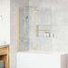 Douche Omhulsel Transparant en Goud 120 x 140 cm