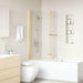 Douche Omhulsel Transparant en Goud 120 x 140 cm