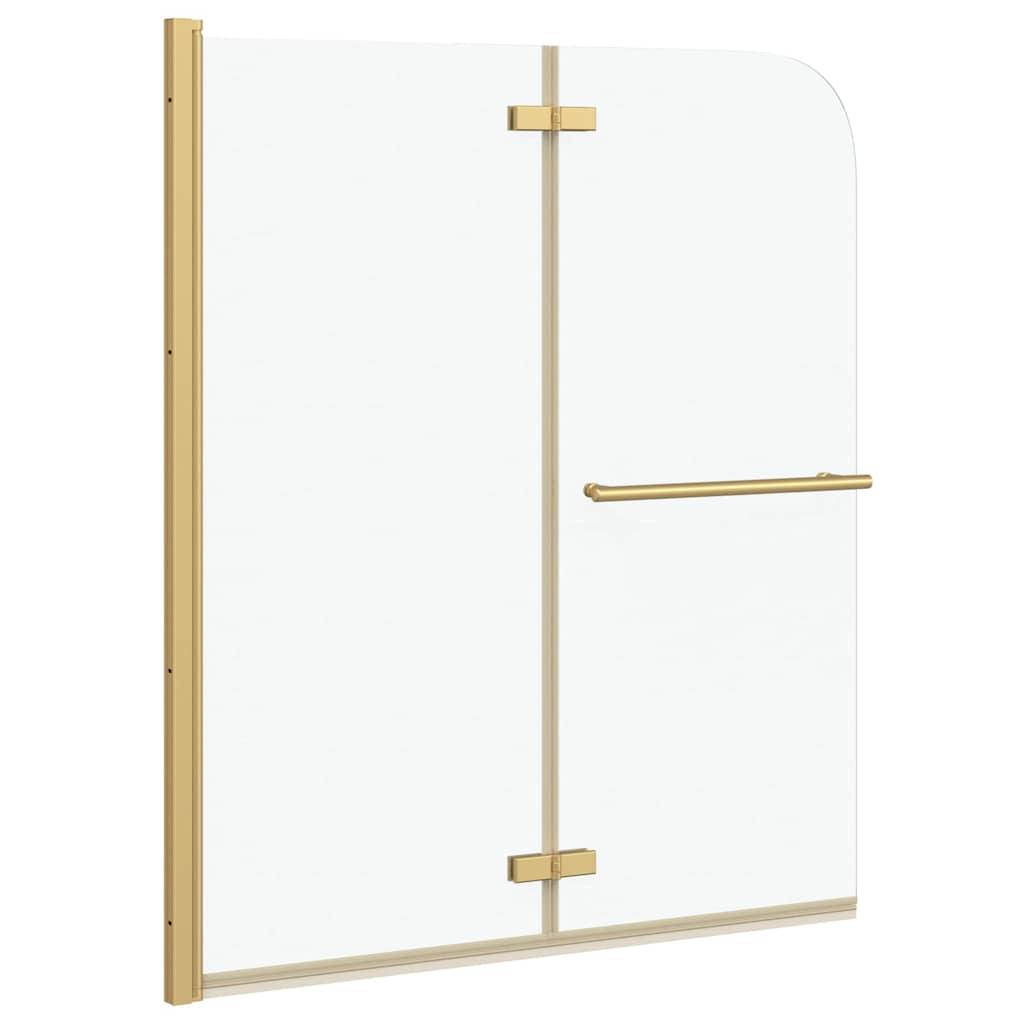 Douche Omhulsel Transparant en Goud 120 x 140 cm