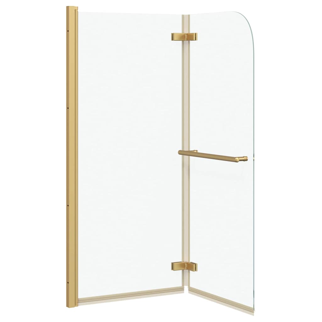 Douche Omhulsel Transparant en Goud 120 x 140 cm