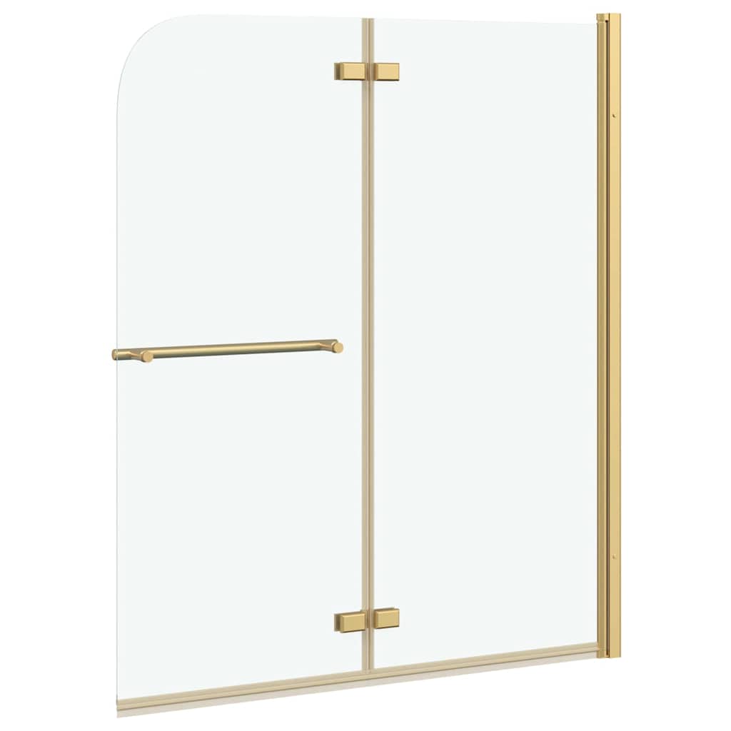 Douche Omhulsel Transparant en Goud 120 x 140 cm
