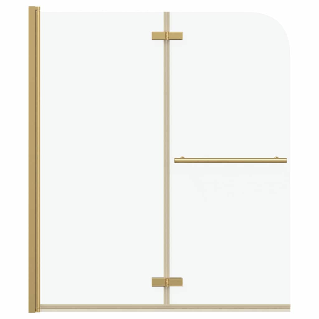 Douche Omhulsel Transparant en Goud 120 x 140 cm