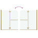 Douche Omhulsel Transparant en Goud 120 x 140 cm