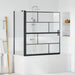 Bad Douchescreen Zwart en transparant 116 x 68 x 128 cm