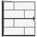 Bad Douchescreen Zwart en transparant 116 x 68 x 128 cm