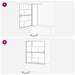 Bad Douchescreen Zwart en transparant 116 x 68 x 128 cm