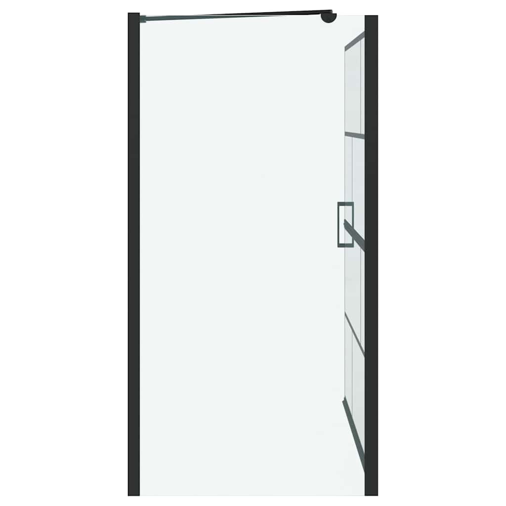 Bad Douchescreen Zwart en transparant 116 x 68 x 128 cm