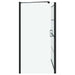 Bad Douchescreen Zwart en transparant 116 x 68 x 128 cm