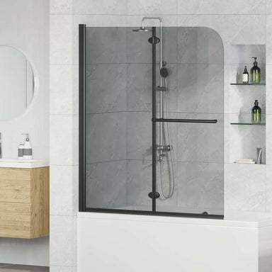 Douche Omhulsel Zwart 95 x 140 cm ESG-glas en aluminium