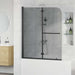 Douche Omhulsel Zwart 95 x 140 cm ESG-glas en aluminium