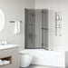 Douche Omhulsel Zwart 95 x 140 cm ESG-glas en aluminium
