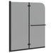 Douche Omhulsel Zwart 95 x 140 cm ESG-glas en aluminium