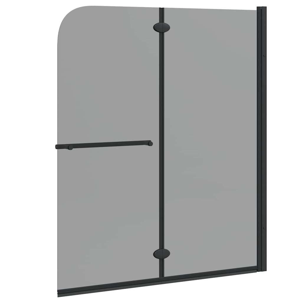 Douche Omhulsel Zwart 95 x 140 cm ESG-glas en aluminium