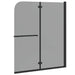 Douche Omhulsel Zwart 95 x 140 cm ESG-glas en aluminium