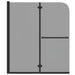 Douche Omhulsel Zwart 95 x 140 cm ESG-glas en aluminium
