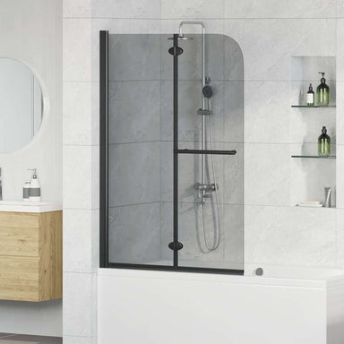 Douche Omhulsel Zwart 120 x 140 cm ESG-glas en aluminium