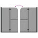 Douche Omhulsel Zwart 120 x 140 cm ESG-glas en aluminium