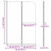 Douche Omhulsel Zwart 120 x 140 cm ESG-glas en aluminium