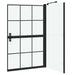 Bad Douchescreen Zwart en transparant 80 x 68 x 128 cm