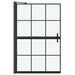 Bad Douchescreen Zwart en transparant 80 x 68 x 128 cm