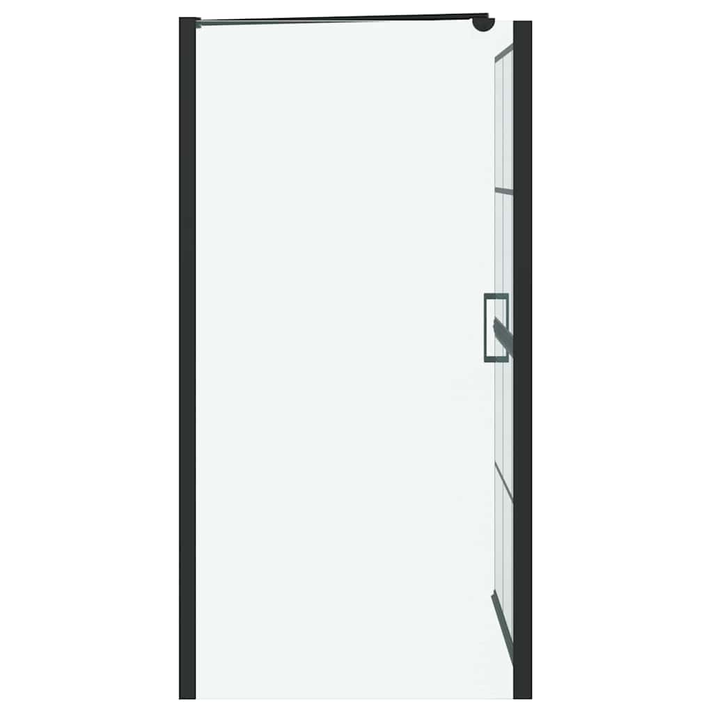 Bad Douchescreen Zwart en transparant 80 x 68 x 128 cm