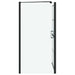 Bad Douchescreen Zwart en transparant 80 x 68 x 128 cm