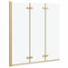 Douche Omhulsel Goud 130 x 138 cm ESG-glas en aluminium