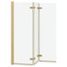 Douche Omhulsel Goud 130 x 138 cm ESG-glas en aluminium