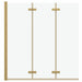 Douche Omhulsel Goud 130 x 138 cm ESG-glas en aluminium