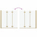 Douche Omhulsel Goud 130 x 138 cm ESG-glas en aluminium