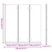 Douche Omhulsel Goud 130 x 138 cm ESG-glas en aluminium