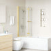 Douche Omhulsel Goud 95 x 140 cm ESG-glas en aluminium
