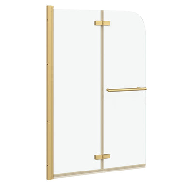 Douche Omhulsel Goud 95 x 140 cm ESG-glas en aluminium