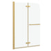 Douche Omhulsel Goud 95 x 140 cm ESG-glas en aluminium