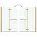 Douche Omhulsel Goud 95 x 140 cm ESG-glas en aluminium