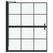 Bad Douchescreen Zwart en transparant 100 x 68 x 128 cm