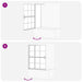 Bad Douchescreen Zwart en transparant 100 x 68 x 128 cm
