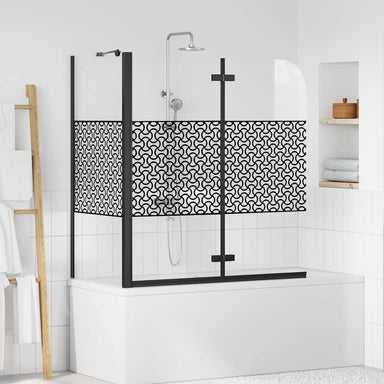 Badomheining Zwart 120 x 67 x 129 cm Gelaagd Glas en Aluminium