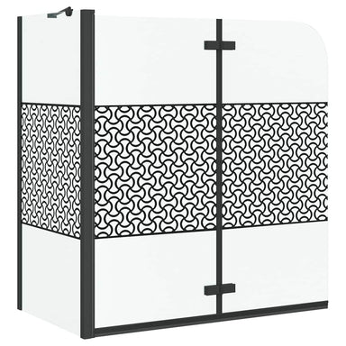 Badomheining Zwart 120 x 67 x 129 cm Gelaagd Glas en Aluminium