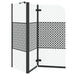 Badomheining Zwart 120 x 67 x 129 cm Gelaagd Glas en Aluminium