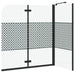 Badomheining Zwart 120 x 67 x 129 cm Gelaagd Glas en Aluminium