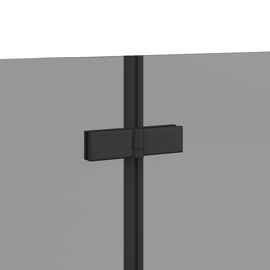 Douche Omhulsel Zwart 130 x 138 cm ESG-glas en aluminium