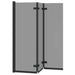 Douche Omhulsel Zwart 130 x 138 cm ESG-glas en aluminium