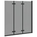 Douche Omhulsel Zwart 130 x 138 cm ESG-glas en aluminium