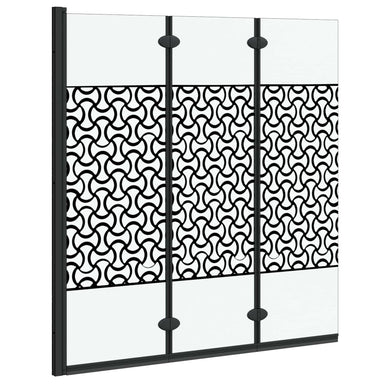 Douche Omhulsel Zwart en transparant 130 x 130 cm gehard glas