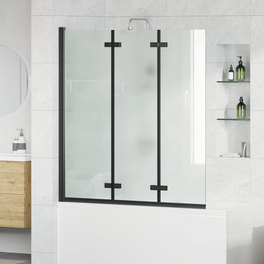 Douche Omhulsel Zwart 130 x 138 cm ESG-glas en aluminium