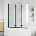 Douche Omhulsel Zwart 130 x 138 cm ESG-glas en aluminium