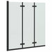 Douche Omhulsel Zwart 130 x 138 cm ESG-glas en aluminium